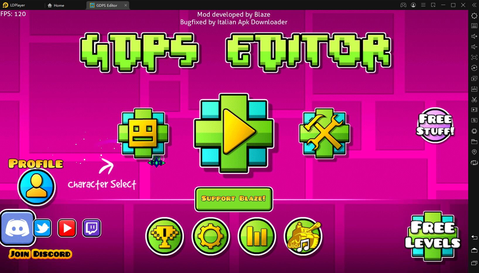 Играть в «Geometry Dash Editor/GDPS Editor» бесплатно на пк