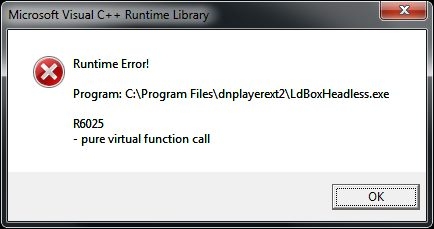 Khắc phục: Lỗi Microsoft Visual C ++ Runtime Library – Runtime Error R6025
